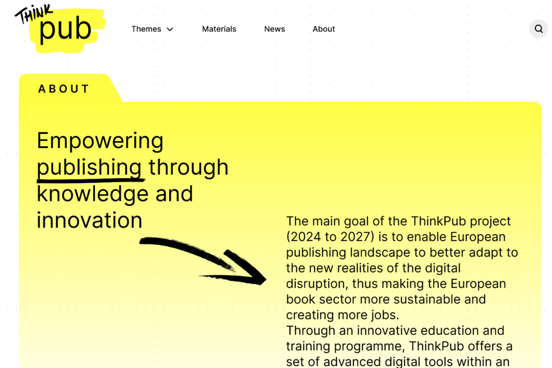 ThinkPub Publishing Preview on the EU sponsored project to promote innovation in the European book business